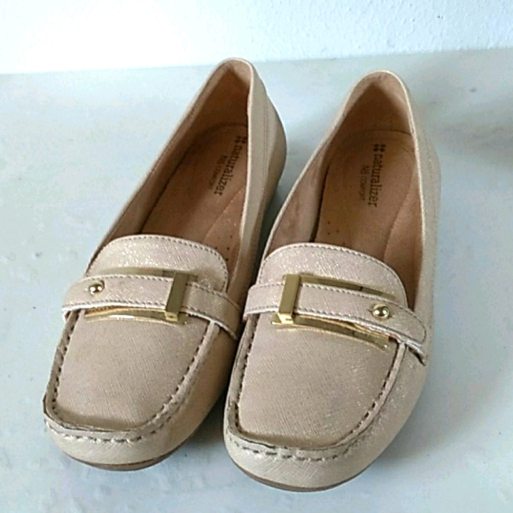 Naturalizer N5 Gisella Gold Shimmer Loafer 8.5M